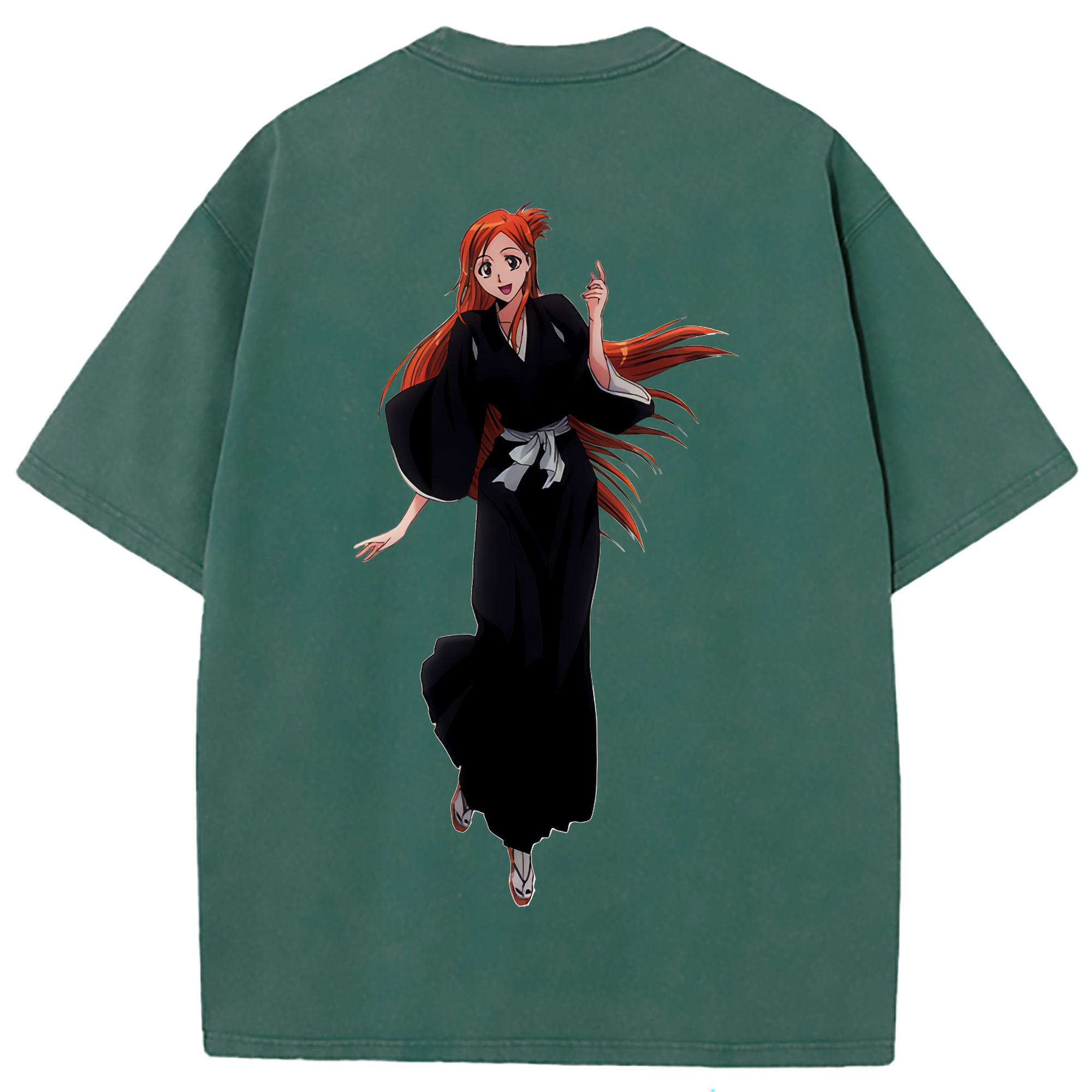 （画像用） ブリーチ 井上織姫（いのうえおりひめ） BLEACH Inoue Orihime 綿100% ヴィンテージ風 半袖Tシャツ（背面プリント）